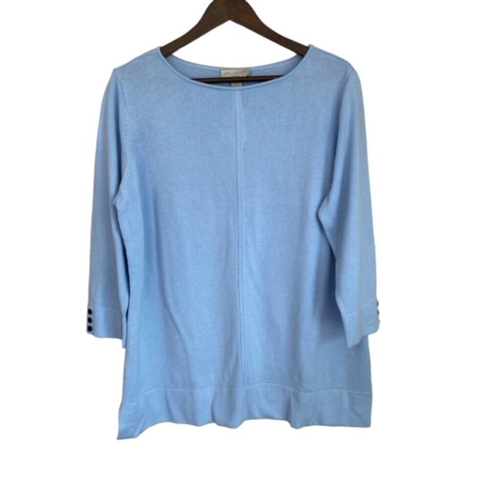 Appleseed's Light Blue Pull Over Sweater - 0X - NWT